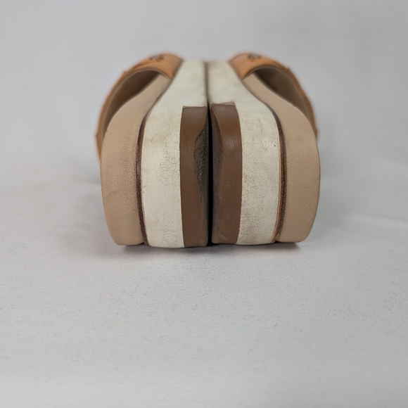 Sam Edelman Adaley Leather Platform Slide Sandals Woven - Picture 8 of 12